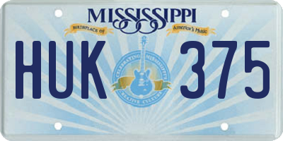 MS license plate HUK375