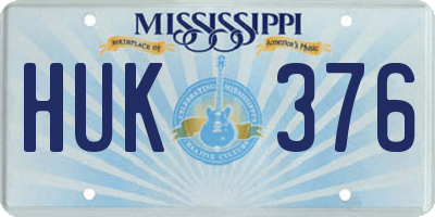 MS license plate HUK376
