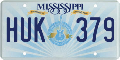MS license plate HUK379