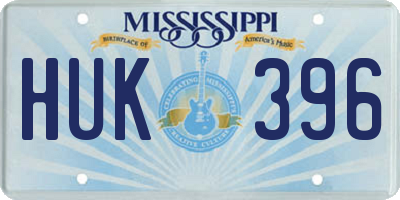 MS license plate HUK396