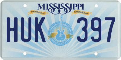 MS license plate HUK397