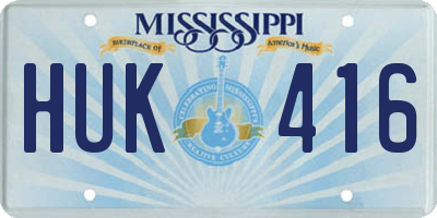 MS license plate HUK416
