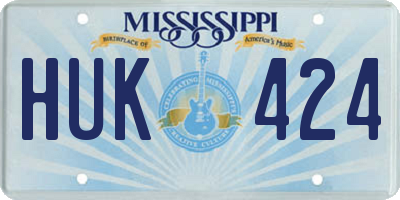 MS license plate HUK424