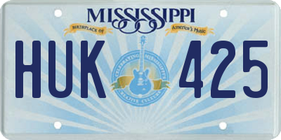 MS license plate HUK425