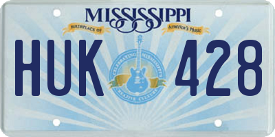 MS license plate HUK428