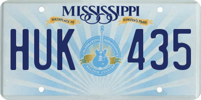 MS license plate HUK435