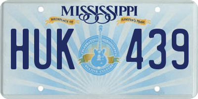 MS license plate HUK439