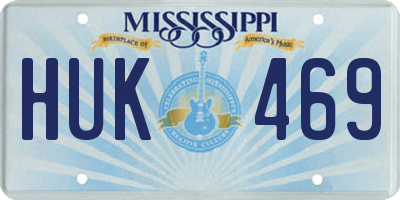 MS license plate HUK469