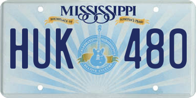 MS license plate HUK480