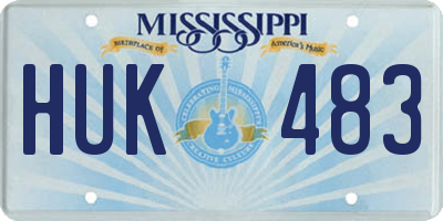 MS license plate HUK483