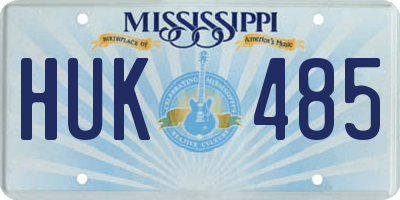 MS license plate HUK485