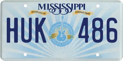 MS license plate HUK486