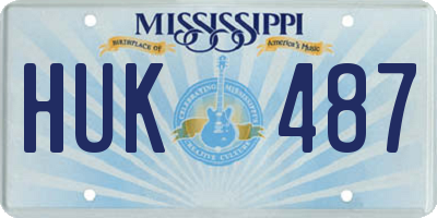 MS license plate HUK487