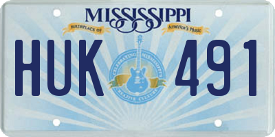 MS license plate HUK491