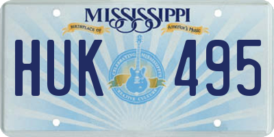 MS license plate HUK495