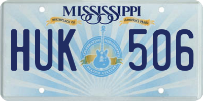 MS license plate HUK506