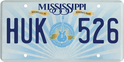MS license plate HUK526