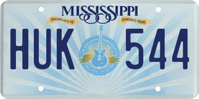 MS license plate HUK544