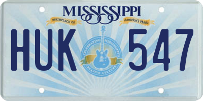 MS license plate HUK547