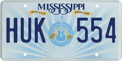 MS license plate HUK554