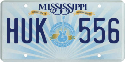 MS license plate HUK556