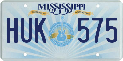 MS license plate HUK575