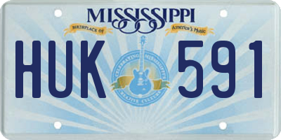 MS license plate HUK591
