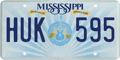 MS license plate HUK595