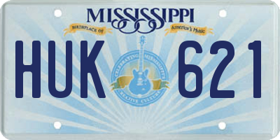 MS license plate HUK621