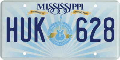 MS license plate HUK628