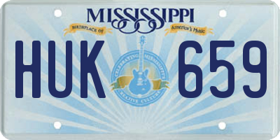MS license plate HUK659