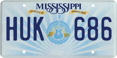 MS license plate HUK686