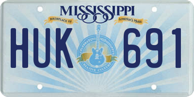 MS license plate HUK691