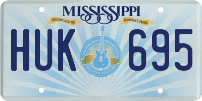 MS license plate HUK695