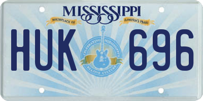 MS license plate HUK696