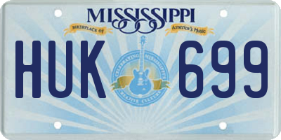 MS license plate HUK699