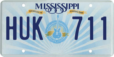 MS license plate HUK711