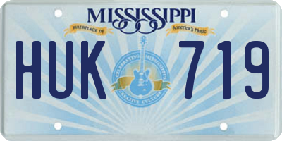 MS license plate HUK719