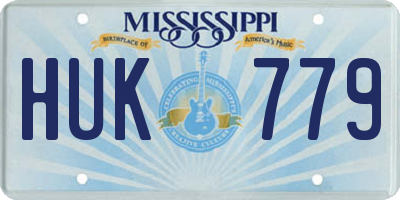 MS license plate HUK779
