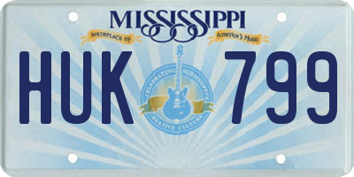 MS license plate HUK799