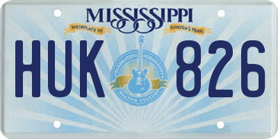 MS license plate HUK826