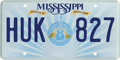 MS license plate HUK827