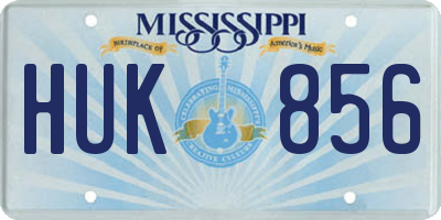 MS license plate HUK856