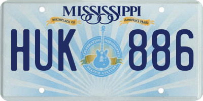 MS license plate HUK886