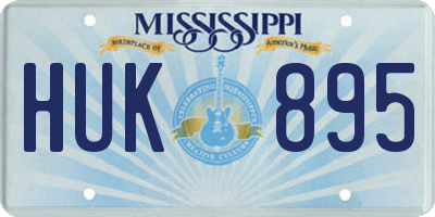 MS license plate HUK895