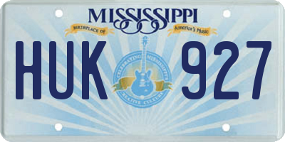 MS license plate HUK927