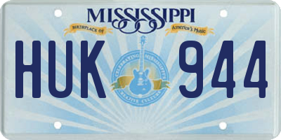 MS license plate HUK944