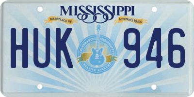 MS license plate HUK946