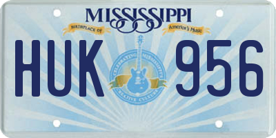 MS license plate HUK956