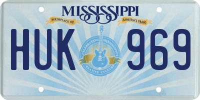 MS license plate HUK969
